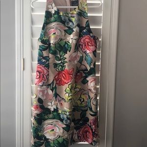 Adrianna Papell Tan Green Halter Sundress Mini